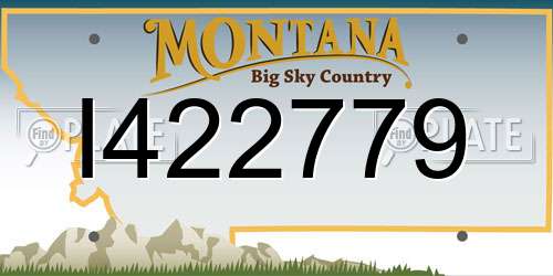 I422779 Montana License Plate