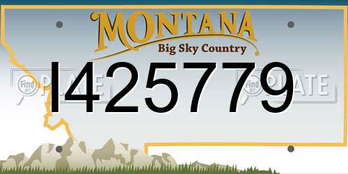 I425779 Montana License Plate