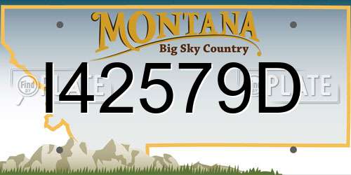 I42579D Montana License Plate