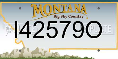 I42579O Montana License Plate
