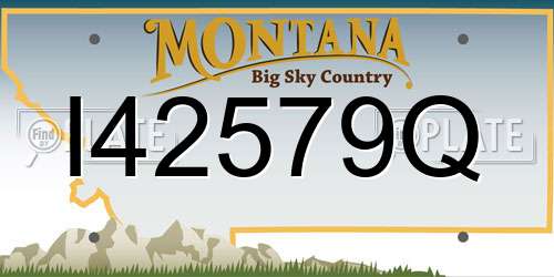 I42579Q Montana License Plate