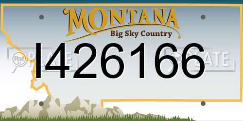 I426166 Montana License Plate