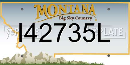 I42735L Montana License Plate