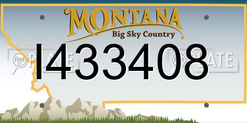 I433408 Montana License Plate