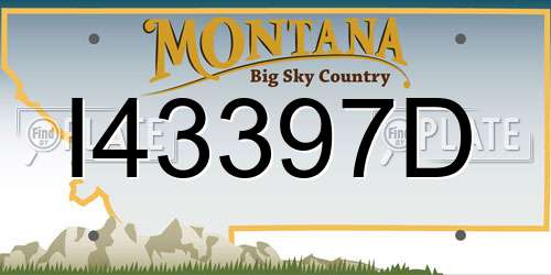 I43397D Montana License Plate