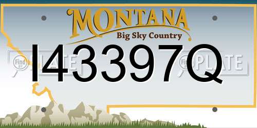 I43397Q Montana License Plate