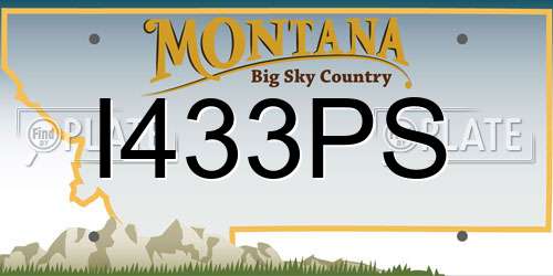 I433PS Montana License Plate