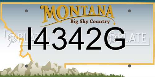 I4342G Montana License Plate