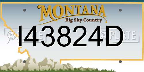 I43824D Montana License Plate