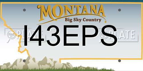 I43EPS Montana License Plate