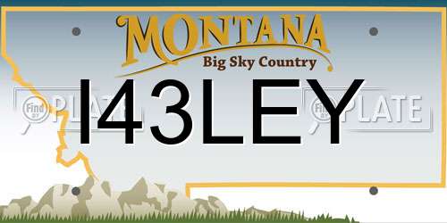 I43LEY Montana License Plate