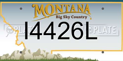 I4426L Montana License Plate