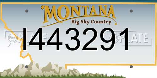 I443291 Montana License Plate