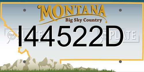 I44522D Montana License Plate