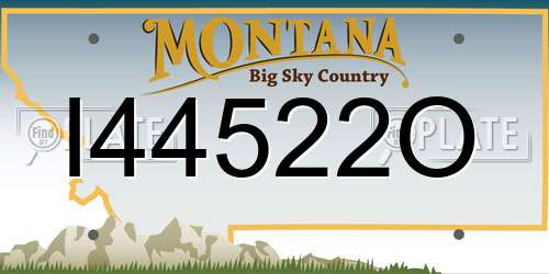 I44522O Montana License Plate