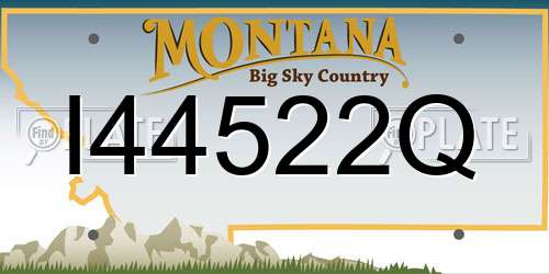 I44522Q Montana License Plate