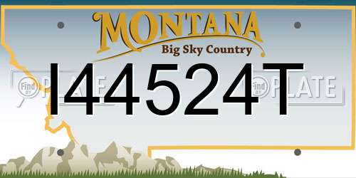 I44524T Montana License Plate