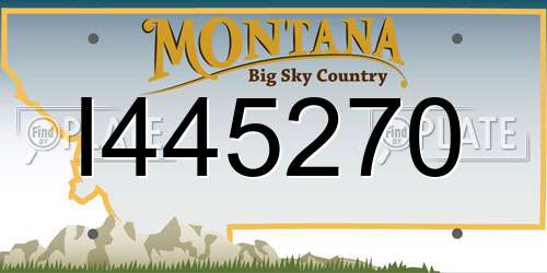 I445270 Montana License Plate