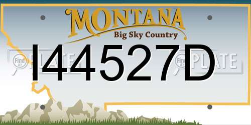 I44527D Montana License Plate
