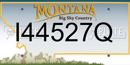 I44527Q Montana License Plate