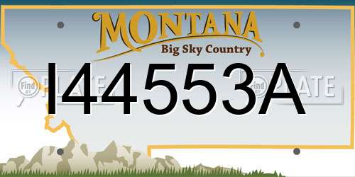 I44553A Montana License Plate