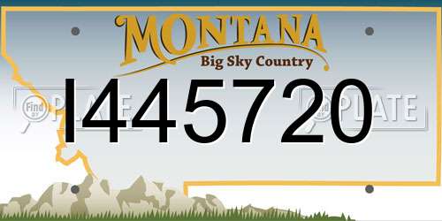 I445720 Montana License Plate