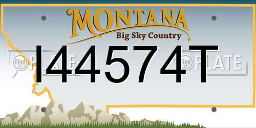 I44574T Montana License Plate