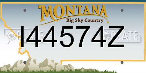 I44574Z Montana License Plate