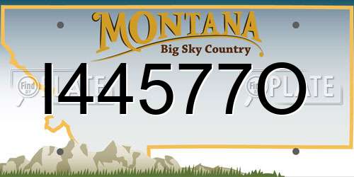 I44577O Montana License Plate