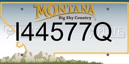 I44577Q Montana License Plate