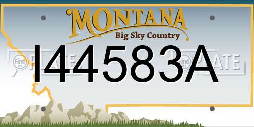 I44583A Montana License Plate