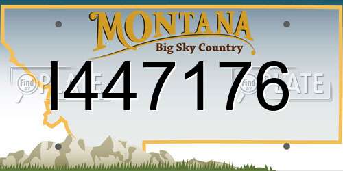 I447176 Montana License Plate