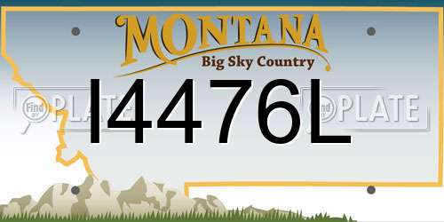 I4476L Montana License Plate