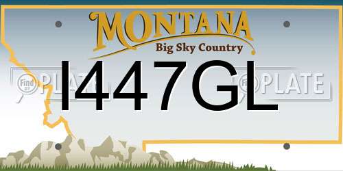 I447GL Montana License Plate