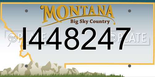 I448247 Montana License Plate