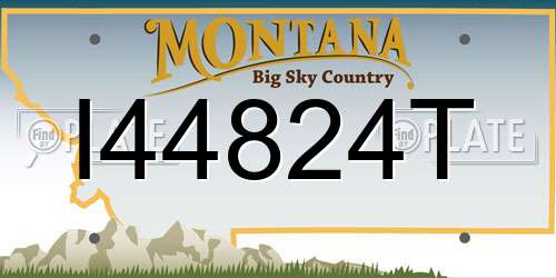 I44824T Montana License Plate