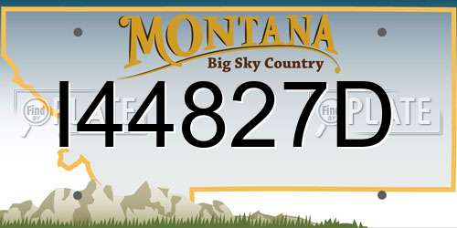 I44827D Montana License Plate