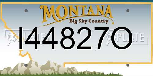 I44827O Montana License Plate