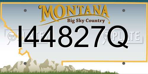 I44827Q Montana License Plate