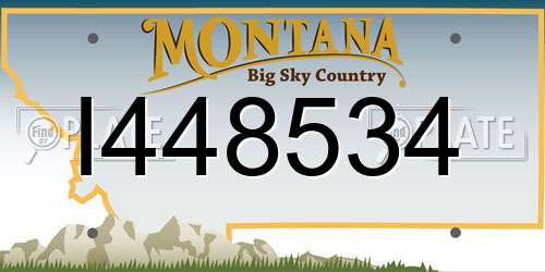 I448534 Montana License Plate