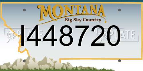 I448720 Montana License Plate