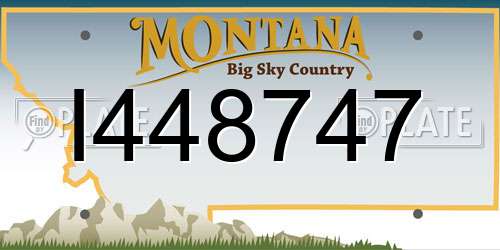 I448747 Montana License Plate