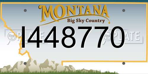 I448770 Montana License Plate