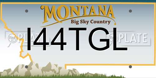 I44TGL Montana License Plate