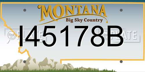 I45178B Montana License Plate