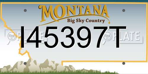 I45397T Montana License Plate