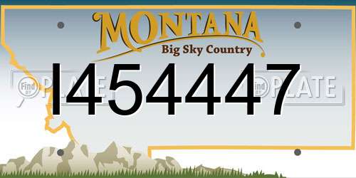 I454447 Montana License Plate
