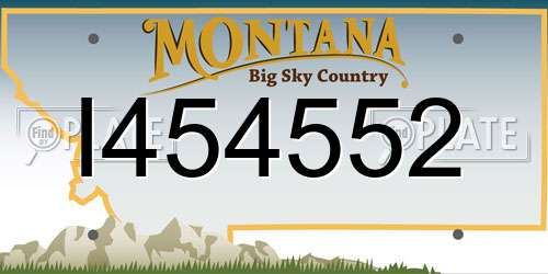 I454552 Montana License Plate