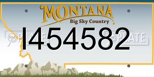 I454582 Montana License Plate