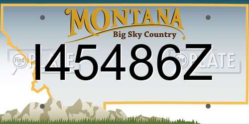 I45486Z Montana License Plate